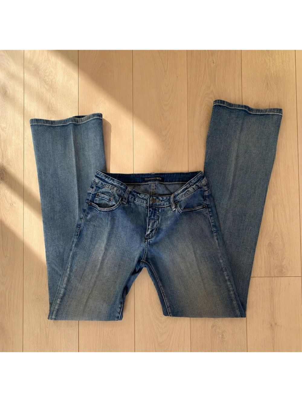 Pepe Jeans London Y2K Vintage Bootcut Low Rise Blue Jeans 31x32 Classic Wash
